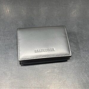 Balenciaga Gray Leather Key Holder